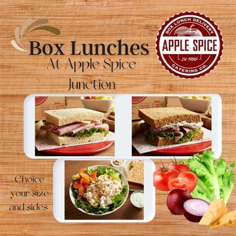 apple spice junction boxed lunch menu|apple spice junction la plata.